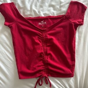 Hollister Red Crop Tee